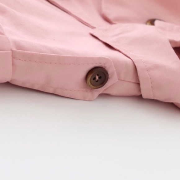 ➡️LAST ONE-Toddler button trench coat (blush pink) - Picture 5 of 5